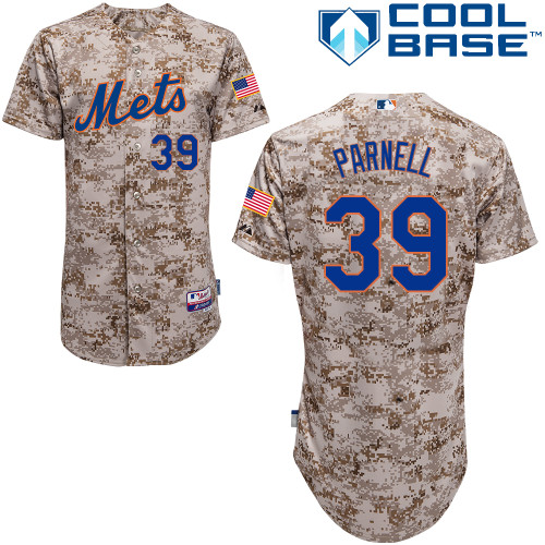 Bobby Parnell #39 MLB Jersey-New York Mets Men's Authentic Alternate Camo Cool Base Baseball Jersey
